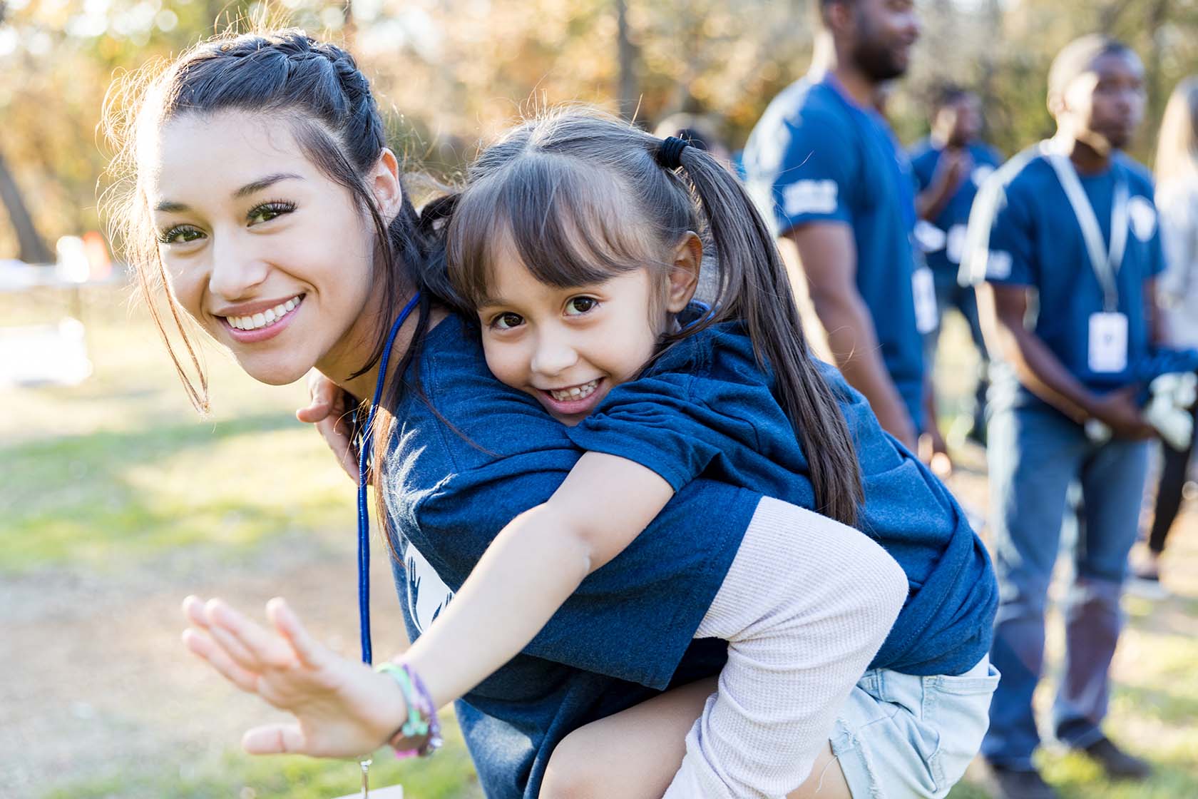 Photo of two sisters at a community event.