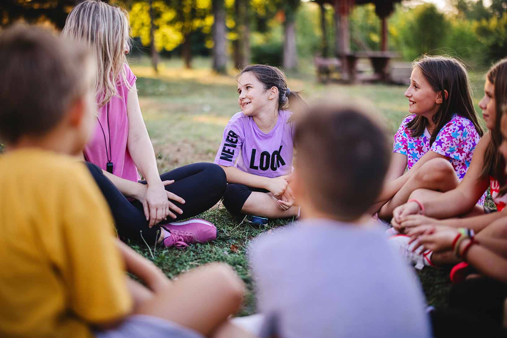 Kids learning at camp